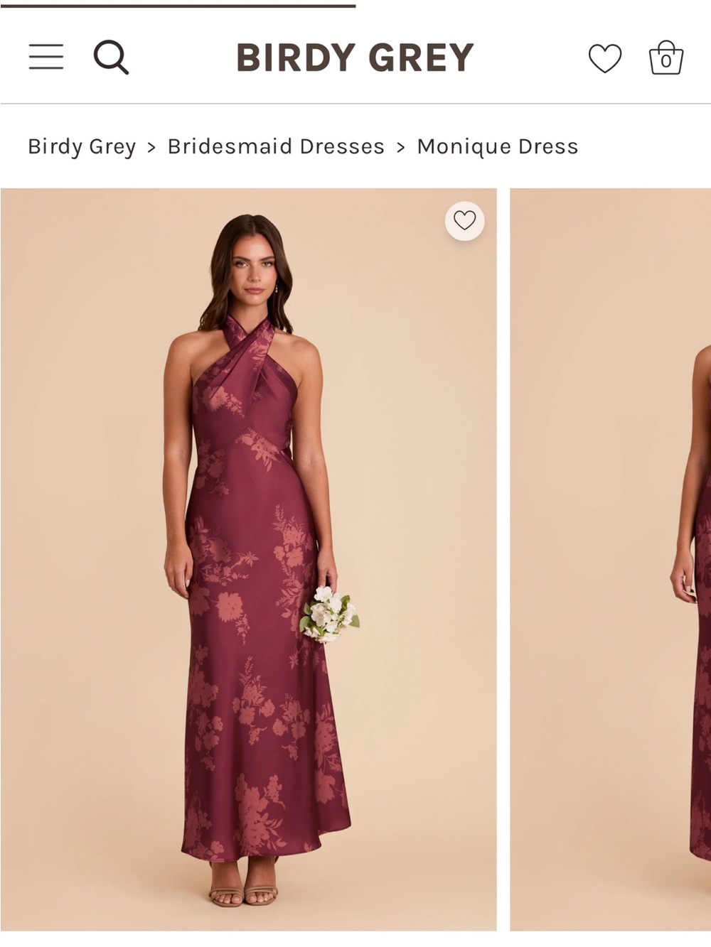 Monique dress - in Floral Dress in Burgundy